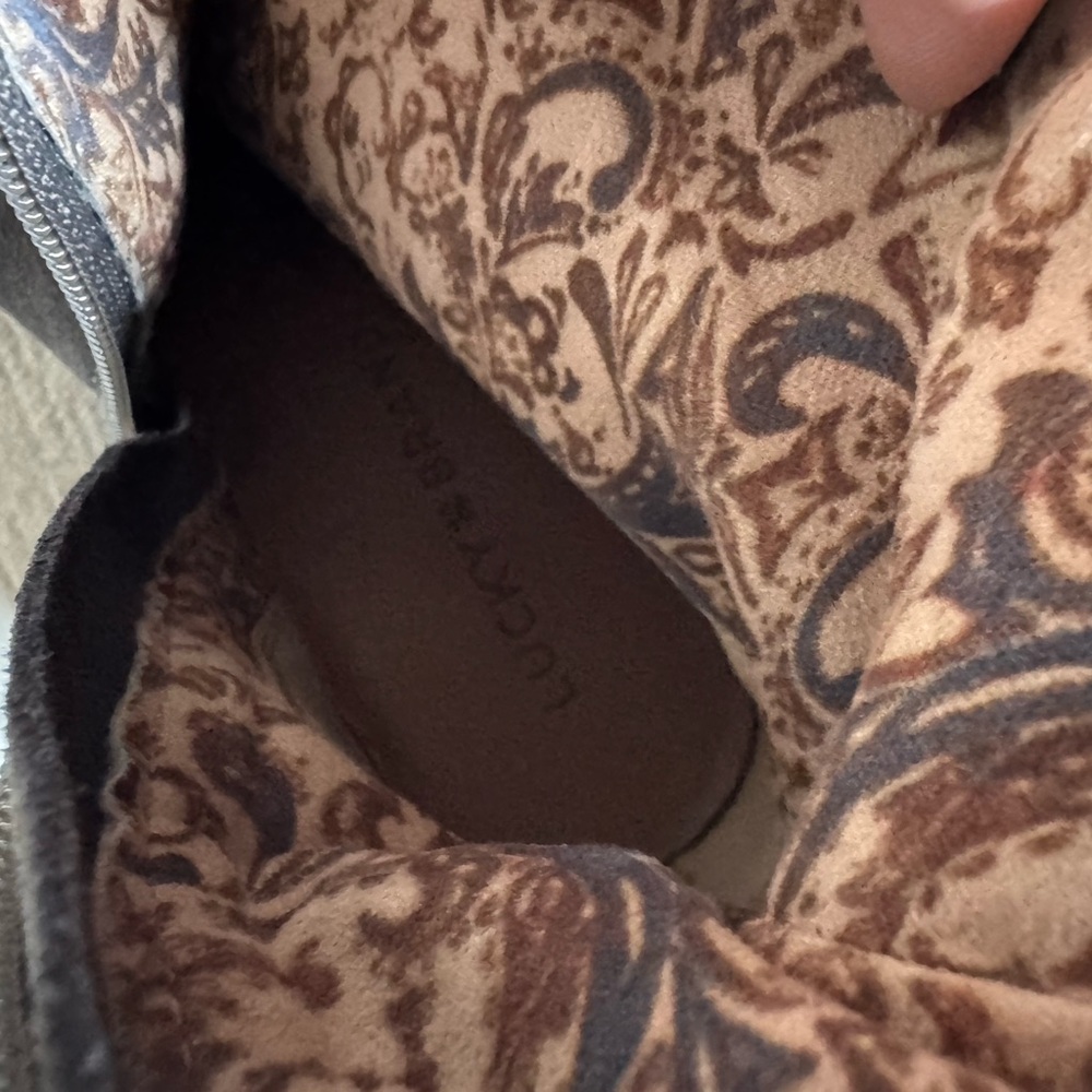 Lucky Brand Ramsden Dark Grey Suede Over the Knee Boots 7 - Picture 10 of 12
